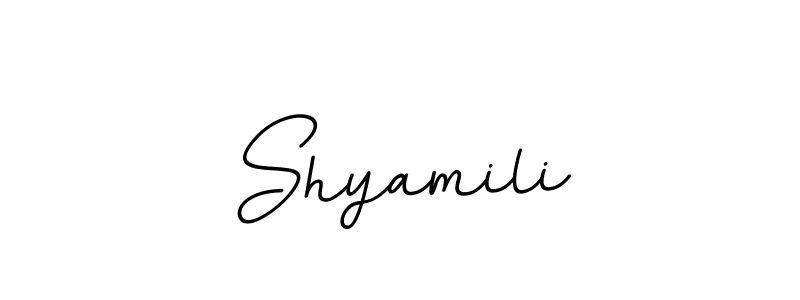 How to make Shyamili name signature. Use BallpointsItalic-DORy9 style for creating short signs online. This is the latest handwritten sign. Shyamili signature style 11 images and pictures png