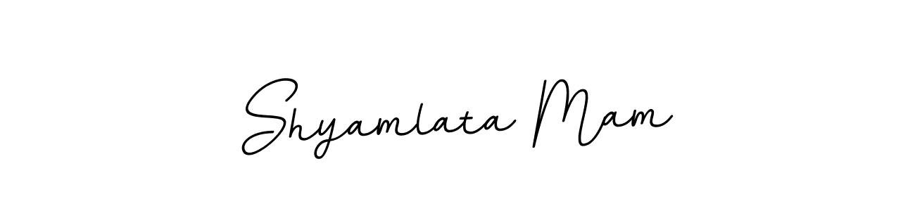 Use a signature maker to create a handwritten signature online. With this signature software, you can design (BallpointsItalic-DORy9) your own signature for name Shyamlata Mam. Shyamlata Mam signature style 11 images and pictures png