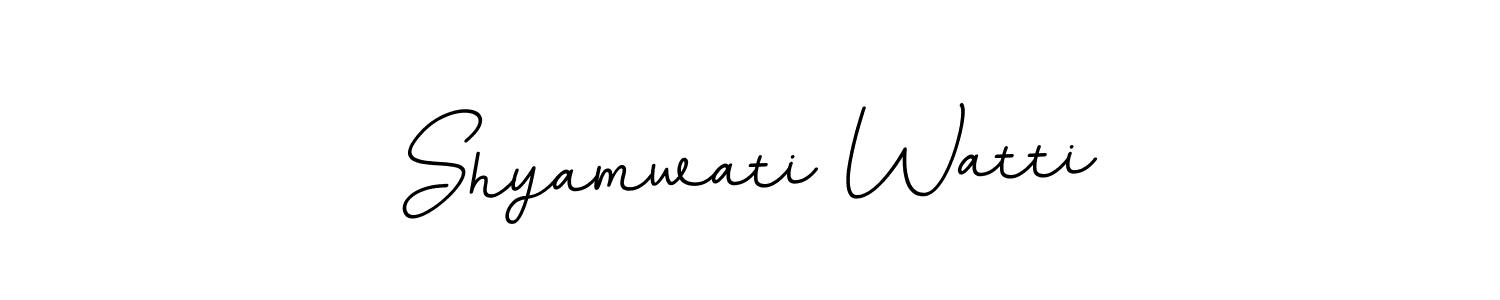 Use a signature maker to create a handwritten signature online. With this signature software, you can design (BallpointsItalic-DORy9) your own signature for name Shyamwati Watti. Shyamwati Watti signature style 11 images and pictures png