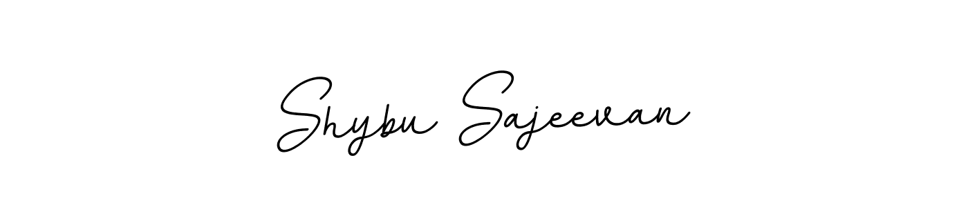 This is the best signature style for the Shybu Sajeevan name. Also you like these signature font (BallpointsItalic-DORy9). Mix name signature. Shybu Sajeevan signature style 11 images and pictures png