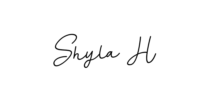 It looks lik you need a new signature style for name Shyla H. Design unique handwritten (BallpointsItalic-DORy9) signature with our free signature maker in just a few clicks. Shyla H signature style 11 images and pictures png