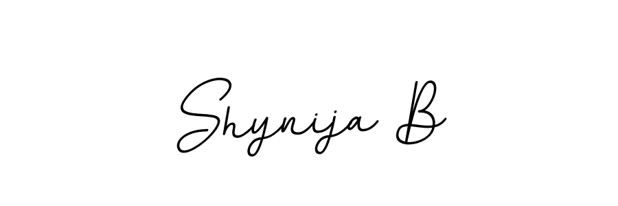 The best way (BallpointsItalic-DORy9) to make a short signature is to pick only two or three words in your name. The name Shynija B include a total of six letters. For converting this name. Shynija B signature style 11 images and pictures png