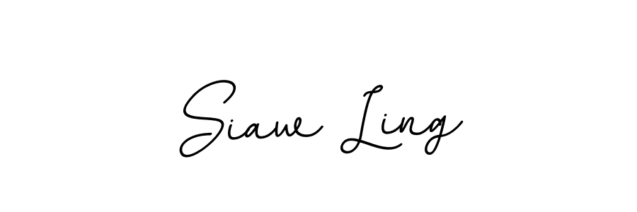 How to make Siaw Ling name signature. Use BallpointsItalic-DORy9 style for creating short signs online. This is the latest handwritten sign. Siaw Ling signature style 11 images and pictures png