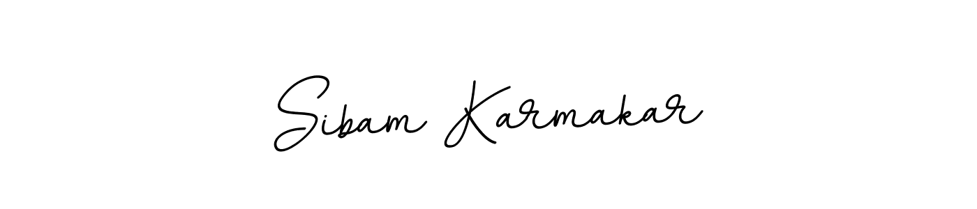 Create a beautiful signature design for name Sibam Karmakar. With this signature (BallpointsItalic-DORy9) fonts, you can make a handwritten signature for free. Sibam Karmakar signature style 11 images and pictures png