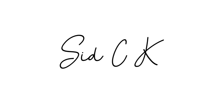 How to make Sid C K name signature. Use BallpointsItalic-DORy9 style for creating short signs online. This is the latest handwritten sign. Sid C K signature style 11 images and pictures png