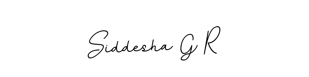 How to make Siddesha G R name signature. Use BallpointsItalic-DORy9 style for creating short signs online. This is the latest handwritten sign. Siddesha G R signature style 11 images and pictures png