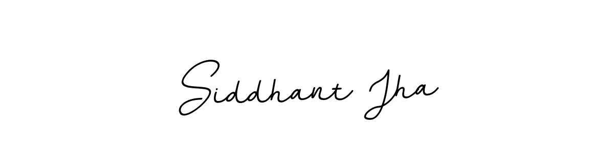 How to make Siddhant Jha name signature. Use BallpointsItalic-DORy9 style for creating short signs online. This is the latest handwritten sign. Siddhant Jha signature style 11 images and pictures png