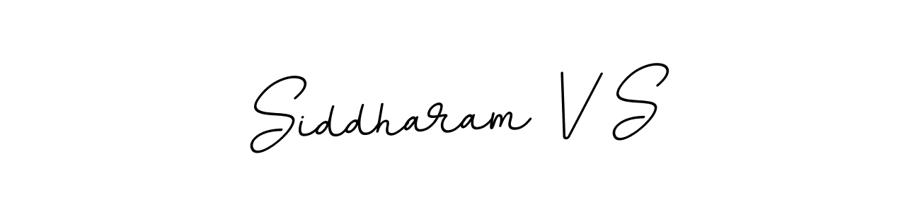 Design your own signature with our free online signature maker. With this signature software, you can create a handwritten (BallpointsItalic-DORy9) signature for name Siddharam V S. Siddharam V S signature style 11 images and pictures png