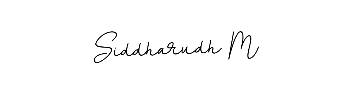 Make a beautiful signature design for name Siddharudh M. With this signature (BallpointsItalic-DORy9) style, you can create a handwritten signature for free. Siddharudh M signature style 11 images and pictures png
