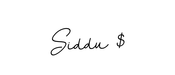 Make a beautiful signature design for name Siddu $. With this signature (BallpointsItalic-DORy9) style, you can create a handwritten signature for free. Siddu $ signature style 11 images and pictures png