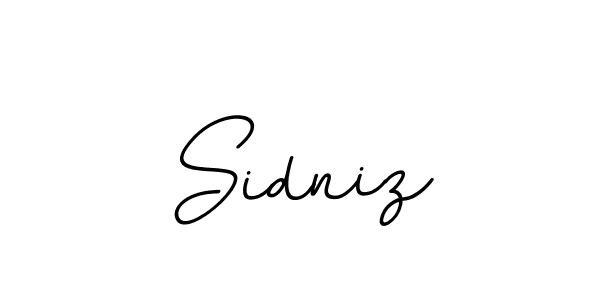 How to make Sidniz name signature. Use BallpointsItalic-DORy9 style for creating short signs online. This is the latest handwritten sign. Sidniz signature style 11 images and pictures png