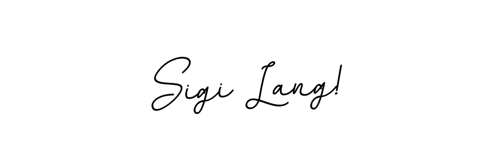 Design your own signature with our free online signature maker. With this signature software, you can create a handwritten (BallpointsItalic-DORy9) signature for name Sigi Lang!. Sigi Lang! signature style 11 images and pictures png