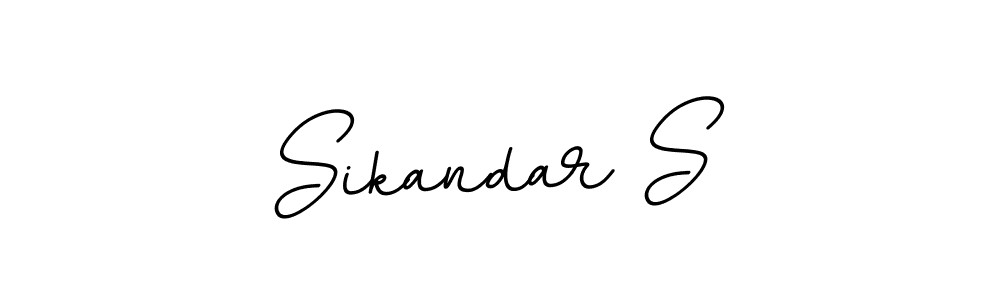 The best way (BallpointsItalic-DORy9) to make a short signature is to pick only two or three words in your name. The name Sikandar S include a total of six letters. For converting this name. Sikandar S signature style 11 images and pictures png