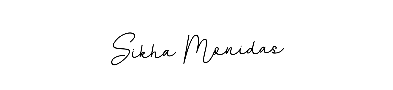 How to make Sikha Monidas name signature. Use BallpointsItalic-DORy9 style for creating short signs online. This is the latest handwritten sign. Sikha Monidas signature style 11 images and pictures png