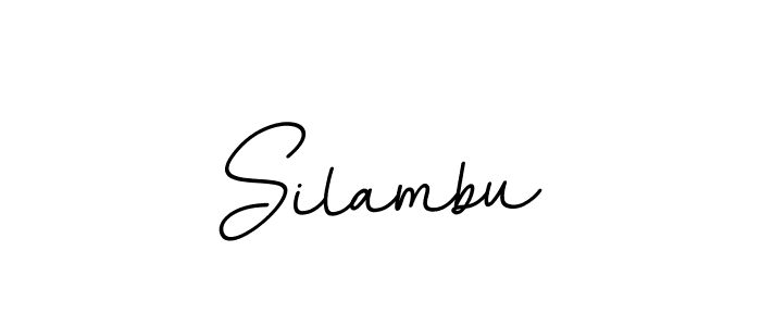 You should practise on your own different ways (BallpointsItalic-DORy9) to write your name (Silambu) in signature. don't let someone else do it for you. Silambu signature style 11 images and pictures png