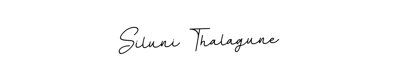 How to make Siluni Thalagune name signature. Use BallpointsItalic-DORy9 style for creating short signs online. This is the latest handwritten sign. Siluni Thalagune signature style 11 images and pictures png