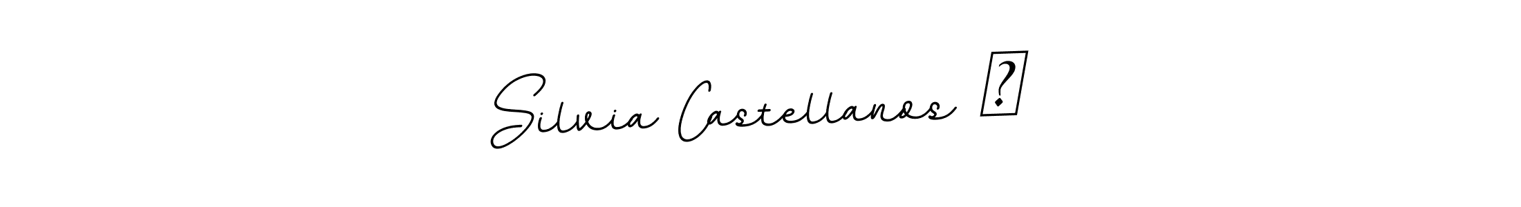 This is the best signature style for the Silvia Castellanos ♡ name. Also you like these signature font (BallpointsItalic-DORy9). Mix name signature. Silvia Castellanos ♡ signature style 11 images and pictures png