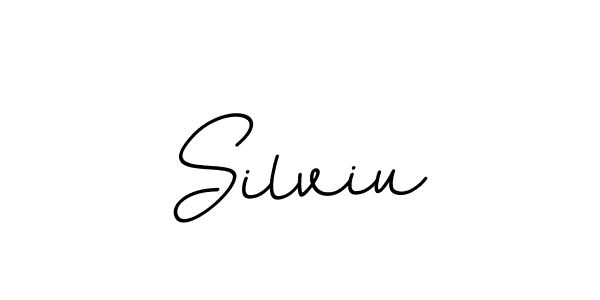 How to make Silviu name signature. Use BallpointsItalic-DORy9 style for creating short signs online. This is the latest handwritten sign. Silviu signature style 11 images and pictures png