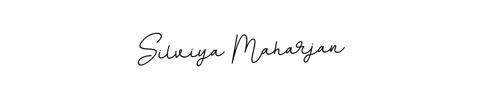 Design your own signature with our free online signature maker. With this signature software, you can create a handwritten (BallpointsItalic-DORy9) signature for name Silviya Maharjan. Silviya Maharjan signature style 11 images and pictures png