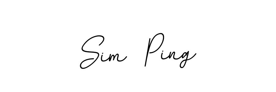 You should practise on your own different ways (BallpointsItalic-DORy9) to write your name (Sim  Ping) in signature. don't let someone else do it for you. Sim  Ping signature style 11 images and pictures png