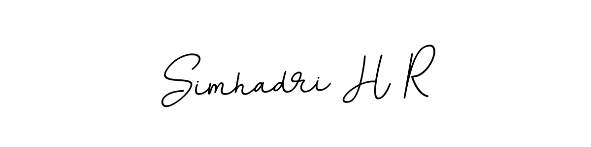 How to make Simhadri H R name signature. Use BallpointsItalic-DORy9 style for creating short signs online. This is the latest handwritten sign. Simhadri H R signature style 11 images and pictures png
