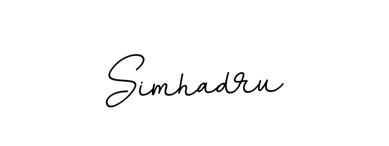 Design your own signature with our free online signature maker. With this signature software, you can create a handwritten (BallpointsItalic-DORy9) signature for name Simhadru. Simhadru signature style 11 images and pictures png