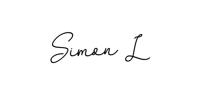 Simon L stylish signature style. Best Handwritten Sign (BallpointsItalic-DORy9) for my name. Handwritten Signature Collection Ideas for my name Simon L. Simon L signature style 11 images and pictures png