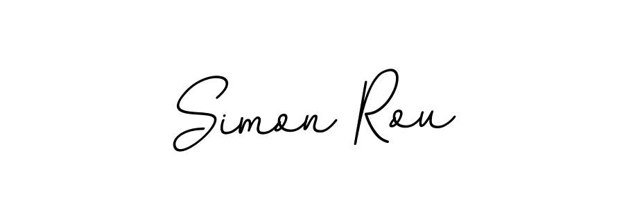 Simon Rou stylish signature style. Best Handwritten Sign (BallpointsItalic-DORy9) for my name. Handwritten Signature Collection Ideas for my name Simon Rou. Simon Rou signature style 11 images and pictures png