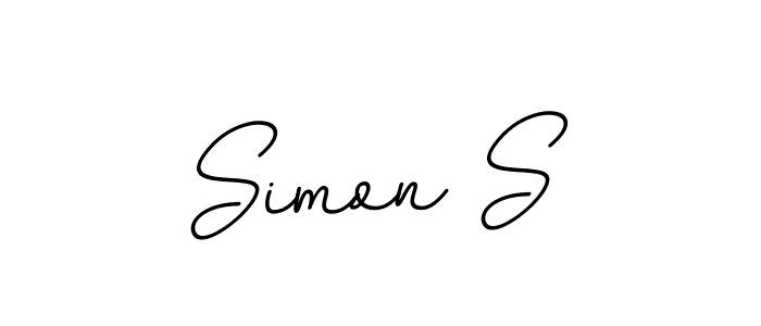 Design your own signature with our free online signature maker. With this signature software, you can create a handwritten (BallpointsItalic-DORy9) signature for name Simon S. Simon S signature style 11 images and pictures png