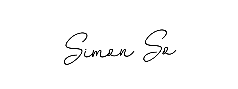 It looks lik you need a new signature style for name Simon So. Design unique handwritten (BallpointsItalic-DORy9) signature with our free signature maker in just a few clicks. Simon So signature style 11 images and pictures png