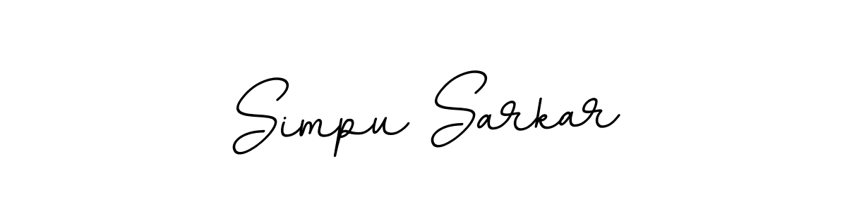 How to make Simpu Sarkar name signature. Use BallpointsItalic-DORy9 style for creating short signs online. This is the latest handwritten sign. Simpu Sarkar signature style 11 images and pictures png