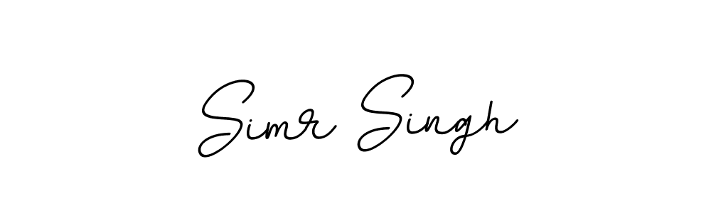 Design your own signature with our free online signature maker. With this signature software, you can create a handwritten (BallpointsItalic-DORy9) signature for name Simr Singh. Simr Singh signature style 11 images and pictures png