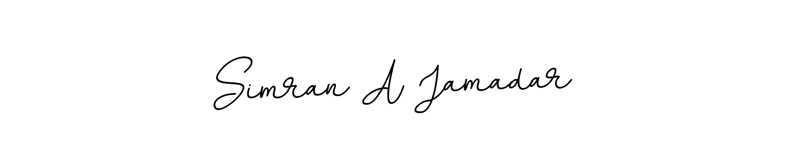 Make a beautiful signature design for name Simran A Jamadar. With this signature (BallpointsItalic-DORy9) style, you can create a handwritten signature for free. Simran A Jamadar signature style 11 images and pictures png