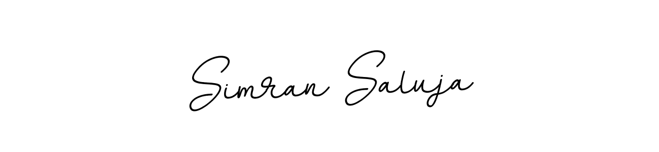 Make a beautiful signature design for name Simran Saluja. With this signature (BallpointsItalic-DORy9) style, you can create a handwritten signature for free. Simran Saluja signature style 11 images and pictures png