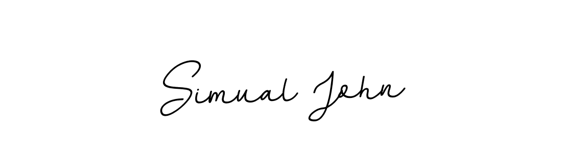 Simual John stylish signature style. Best Handwritten Sign (BallpointsItalic-DORy9) for my name. Handwritten Signature Collection Ideas for my name Simual John. Simual John signature style 11 images and pictures png