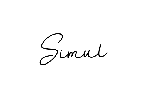The best way (BallpointsItalic-DORy9) to make a short signature is to pick only two or three words in your name. The name Simul include a total of six letters. For converting this name. Simul signature style 11 images and pictures png