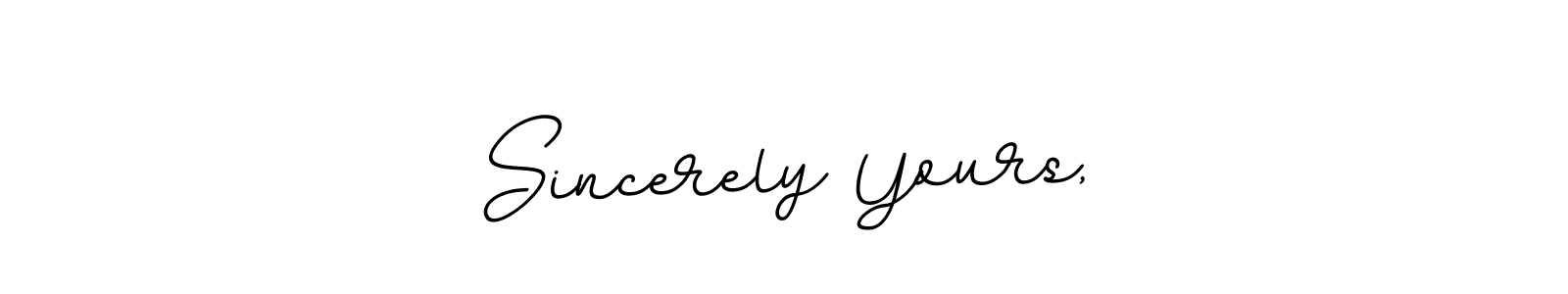 The best way (BallpointsItalic-DORy9) to make a short signature is to pick only two or three words in your name. The name Sincerely Yours, include a total of six letters. For converting this name. Sincerely Yours, signature style 11 images and pictures png