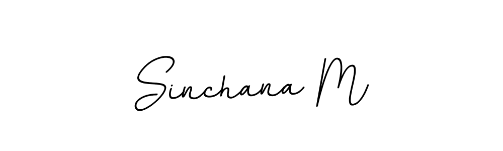 You should practise on your own different ways (BallpointsItalic-DORy9) to write your name (Sinchana M) in signature. don't let someone else do it for you. Sinchana M signature style 11 images and pictures png