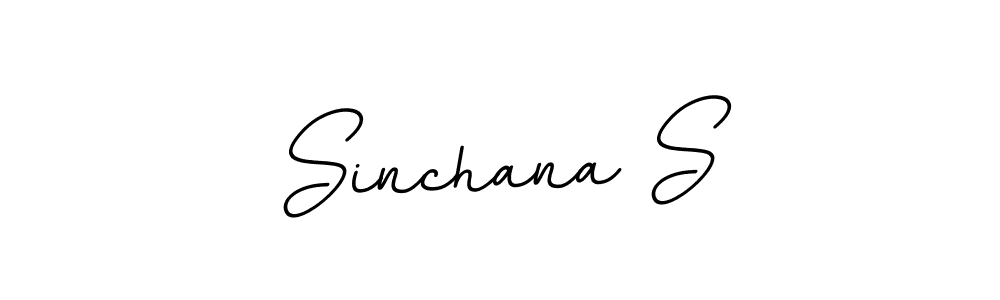 Make a beautiful signature design for name Sinchana S. With this signature (BallpointsItalic-DORy9) style, you can create a handwritten signature for free. Sinchana S signature style 11 images and pictures png