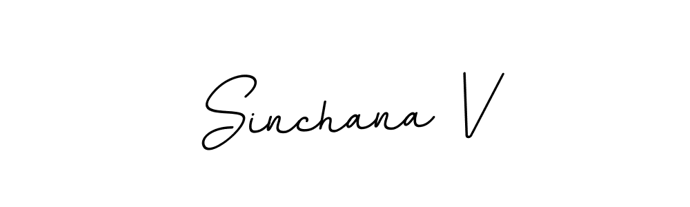 Design your own signature with our free online signature maker. With this signature software, you can create a handwritten (BallpointsItalic-DORy9) signature for name Sinchana V. Sinchana V signature style 11 images and pictures png