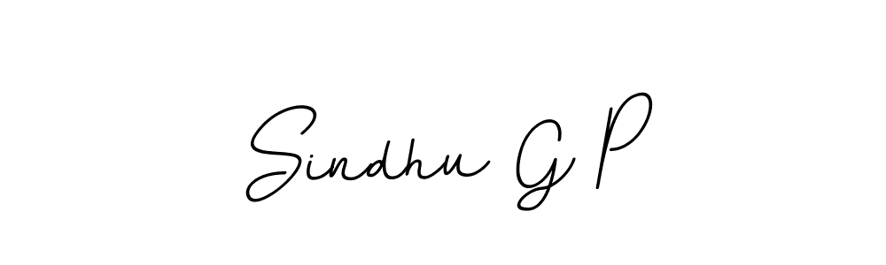 How to make Sindhu G P name signature. Use BallpointsItalic-DORy9 style for creating short signs online. This is the latest handwritten sign. Sindhu G P signature style 11 images and pictures png