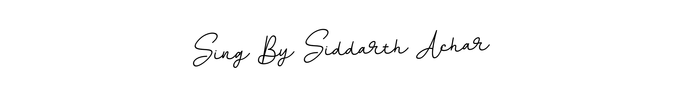 The best way (BallpointsItalic-DORy9) to make a short signature is to pick only two or three words in your name. The name Sing By Siddarth Achar include a total of six letters. For converting this name. Sing By Siddarth Achar signature style 11 images and pictures png