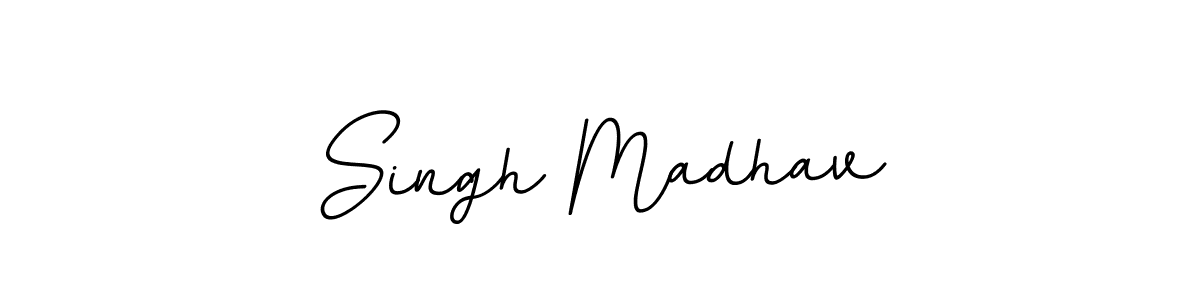 The best way (BallpointsItalic-DORy9) to make a short signature is to pick only two or three words in your name. The name Singh Madhav include a total of six letters. For converting this name. Singh Madhav signature style 11 images and pictures png