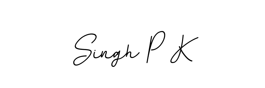 Design your own signature with our free online signature maker. With this signature software, you can create a handwritten (BallpointsItalic-DORy9) signature for name Singh P K. Singh P K signature style 11 images and pictures png