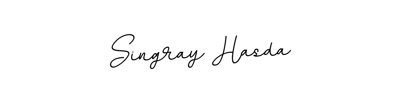 Create a beautiful signature design for name Singray Hasda. With this signature (BallpointsItalic-DORy9) fonts, you can make a handwritten signature for free. Singray Hasda signature style 11 images and pictures png