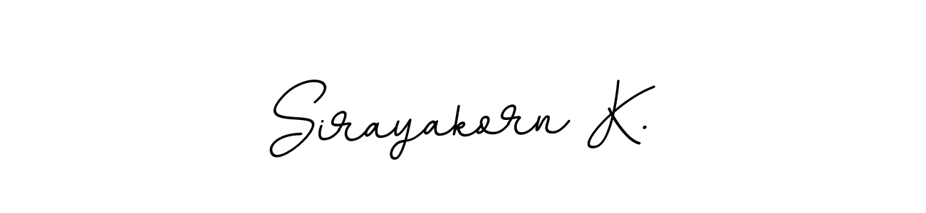 This is the best signature style for the Sirayakorn K. name. Also you like these signature font (BallpointsItalic-DORy9). Mix name signature. Sirayakorn K. signature style 11 images and pictures png