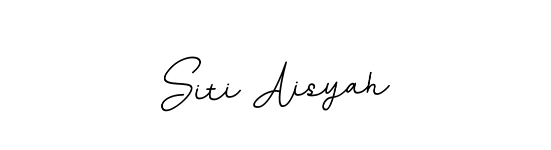 Design your own signature with our free online signature maker. With this signature software, you can create a handwritten (BallpointsItalic-DORy9) signature for name Siti Aisyah. Siti Aisyah signature style 11 images and pictures png