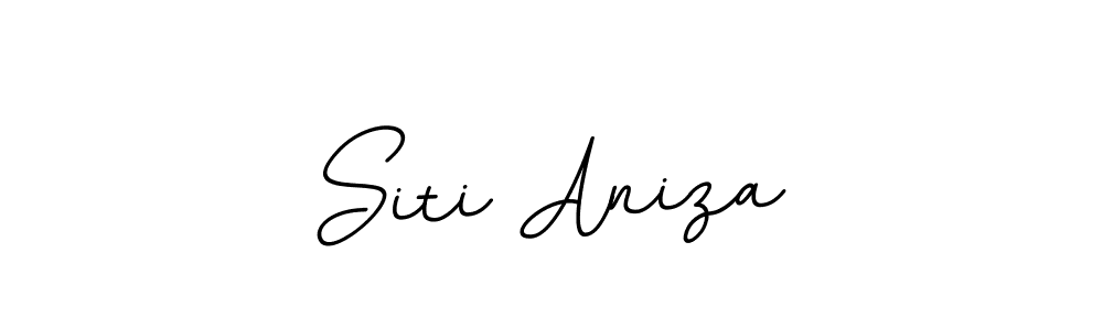 Make a beautiful signature design for name Siti Aniza. With this signature (BallpointsItalic-DORy9) style, you can create a handwritten signature for free. Siti Aniza signature style 11 images and pictures png