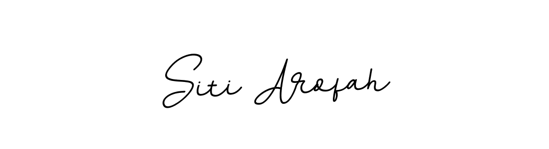How to make Siti Arofah name signature. Use BallpointsItalic-DORy9 style for creating short signs online. This is the latest handwritten sign. Siti Arofah signature style 11 images and pictures png