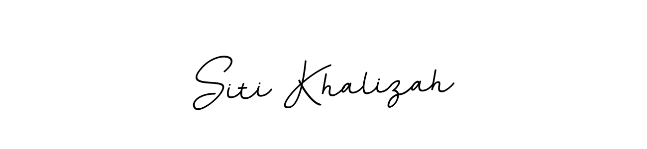 You should practise on your own different ways (BallpointsItalic-DORy9) to write your name (Siti Khalizah) in signature. don't let someone else do it for you. Siti Khalizah signature style 11 images and pictures png